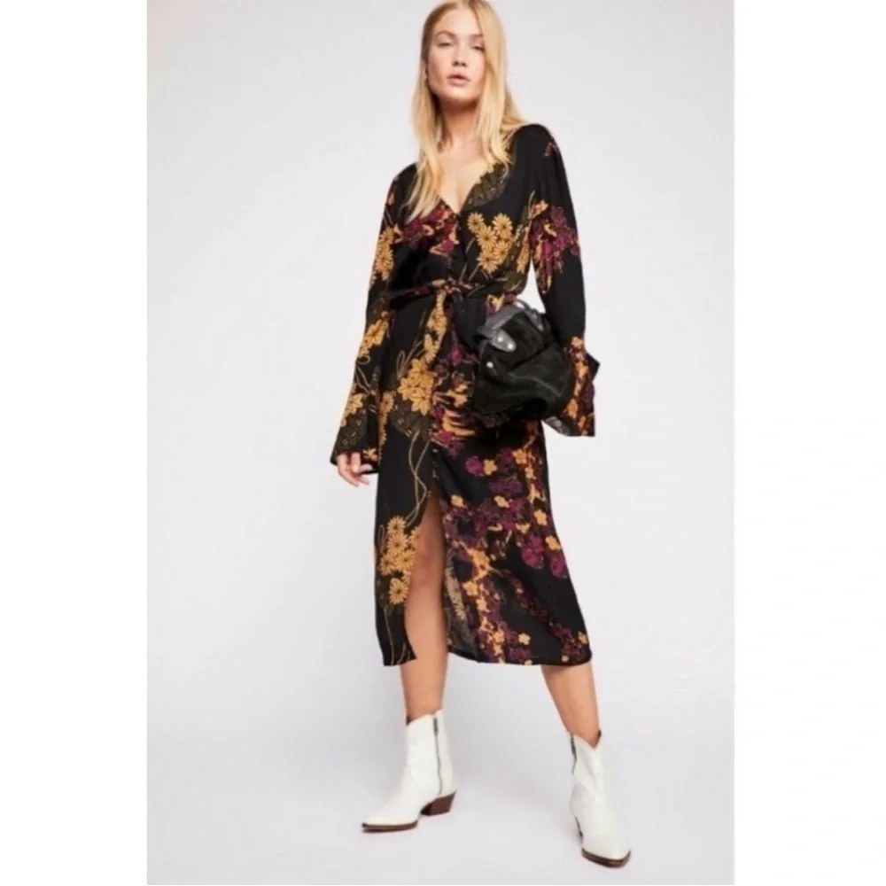 Free People Fiesta Multicolor Floral Print dress